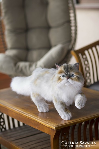 Lifelike Persian cat plush portrait, realistic Persian kitten plush replica to order