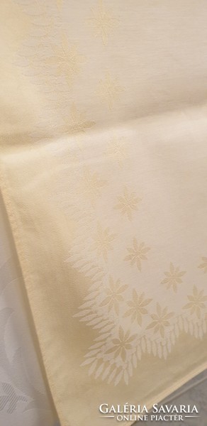 4 cotton satin napkins, vanilla color 45 cm x 45 cm