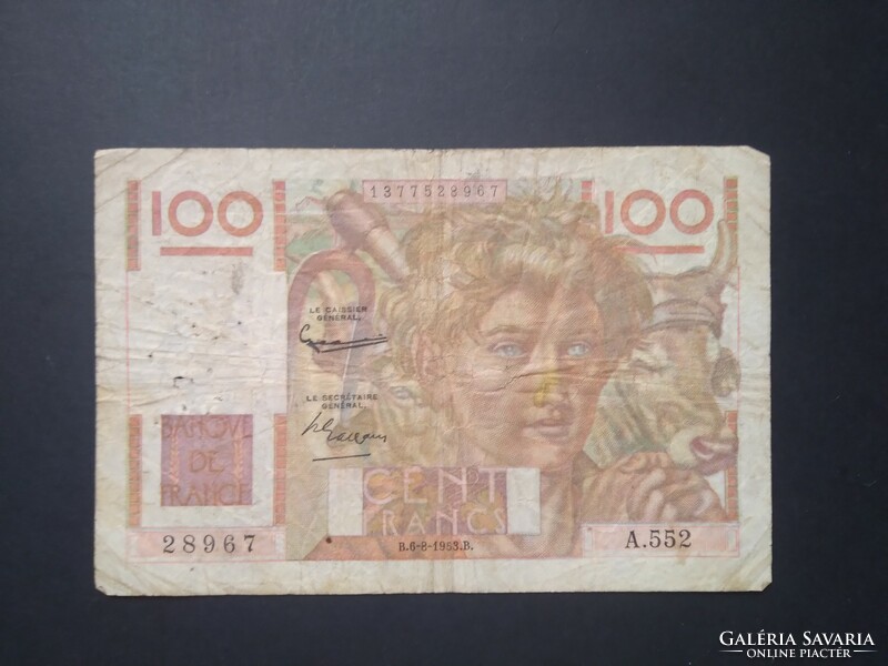 Franciaország 100 Francs 1953 F-
