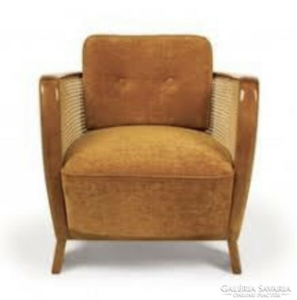 Special modernist walnut armchair - in condition to be renovated!