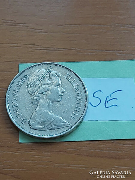 ANGOL ANGLIA 10 NEW PENCE 1969  Queen Elizabeth, Réz-nikkel SE