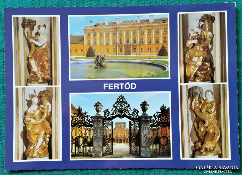 Fertőd, castle, postcard, 1980