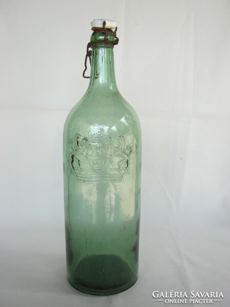 Dew water green glass bottle with buckle