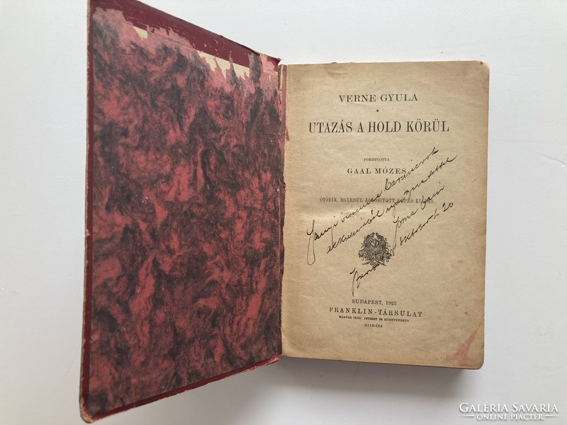 Verne: Utazás a hold körül / antik, gazdagon illusztrált ritka kiadvány 1923-ból