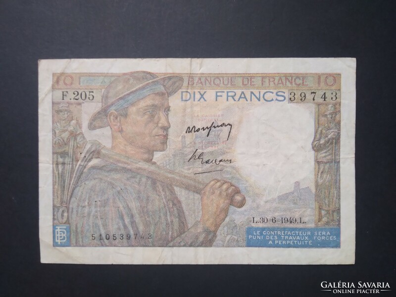 Franciaország 10 Francs 1949 F