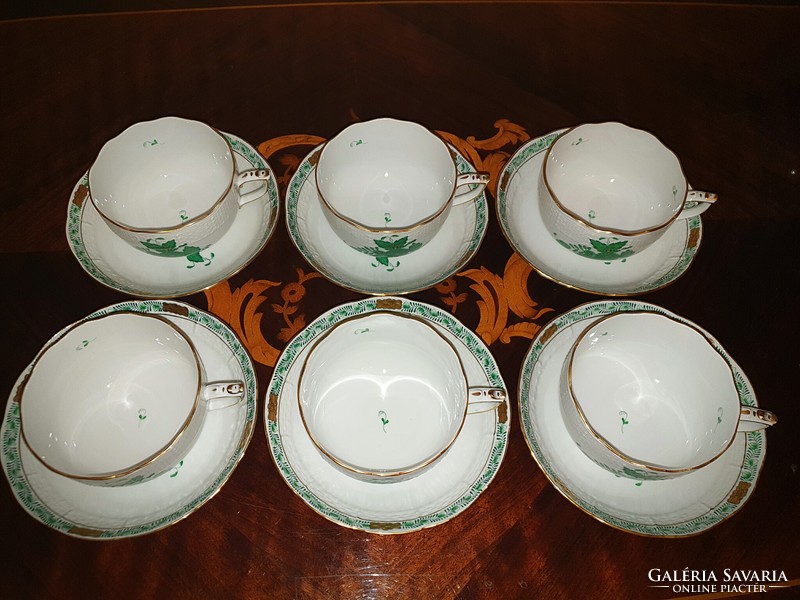 Herend Green Appony tea set