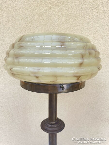 Beautiful large artdeco copper table lamp