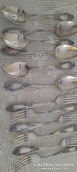 6-6 silver-plated spoons and forks