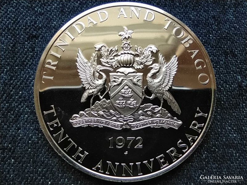 Trinidad és Tobago Függetlenség .925 ezüst 10 dollár 1972 FM PP (id62489)