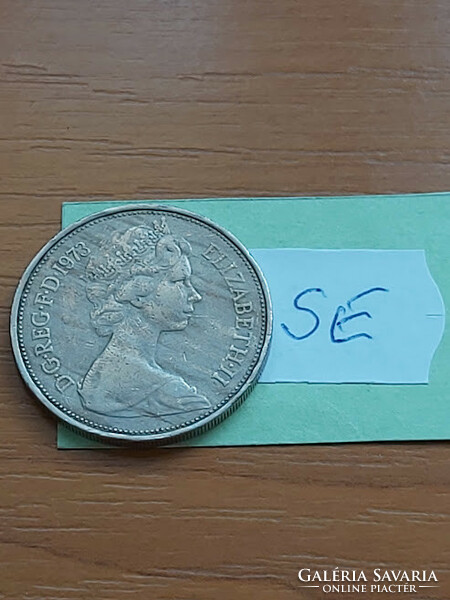 English England 10 new pence 1973 queen elizabeth, copper-nickel se