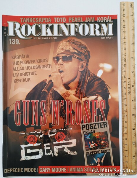 Rockinform magazine #139 2006 guns roses ossian depeche mode tank trap pearl jam liversing centaur