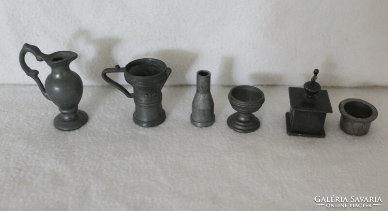 Mixed pewter and perhaps other metal miniature package