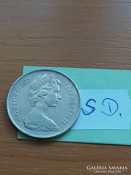 English England 10 new pence 1977 queen elizabeth, copper-nickel sd