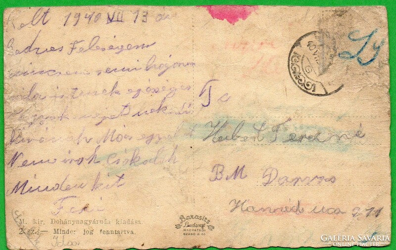 C - 027 Futott magyar képeslap   Gyula  1940  (Barasits fotó)
