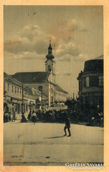 C - 020 printed Hungarian postcard Dunaföldvár, market square 194*