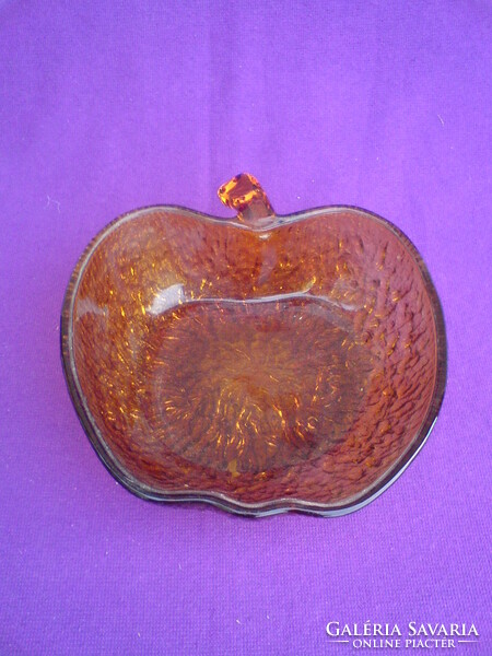 Serving bowl in the shape of a bronze apple