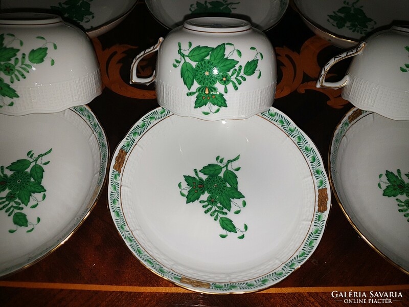 Herend Green Appony tea set