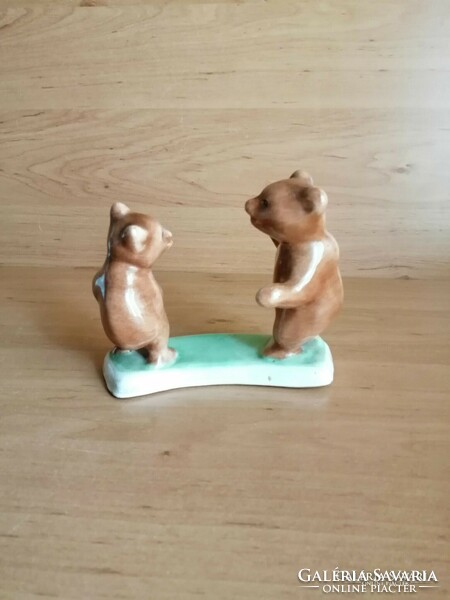 Bodrogkeresztúr ceramic teddy bears with balls (po-1)