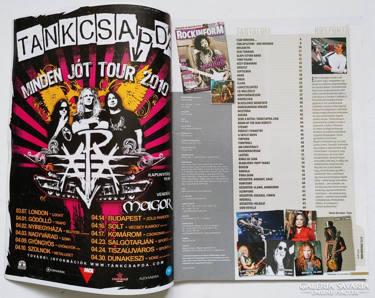 Rockinform magazin 10/4 Jimi Hendrix Scorpions Overkill Slash Ozzy Soulfly Tarja Kings of Leon