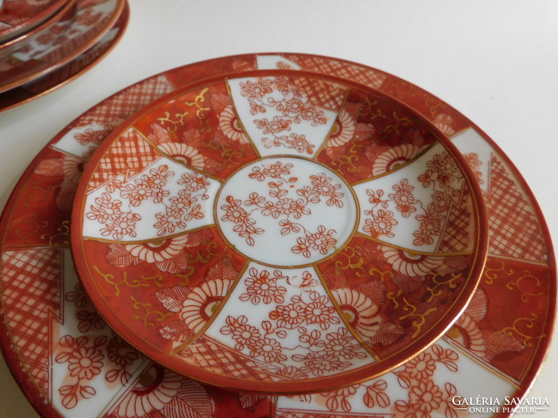 Old, richly decorated Japanese lithophane eggshell porcelain breakfast set