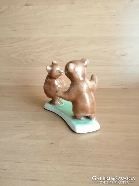 Bodrogkeresztúr ceramic teddy bears with balls (po-1)