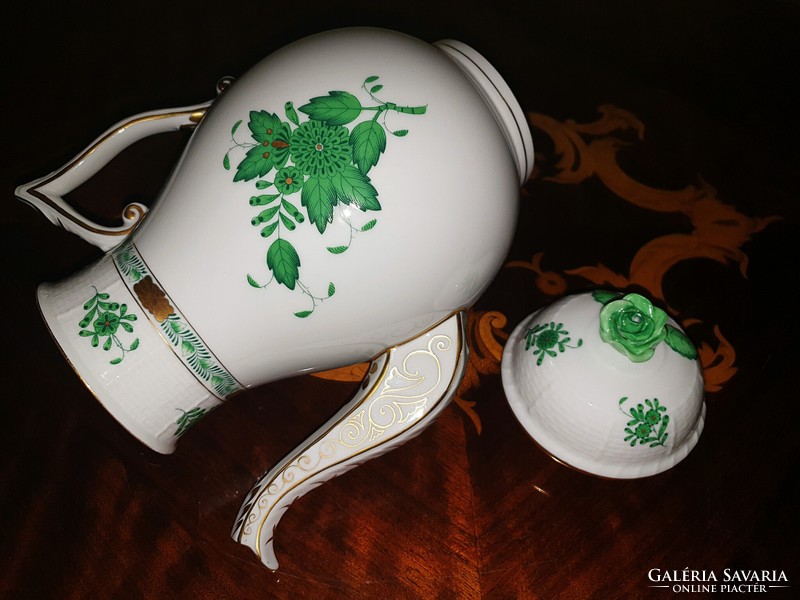 Herendi zöld Apponyi teás készlet