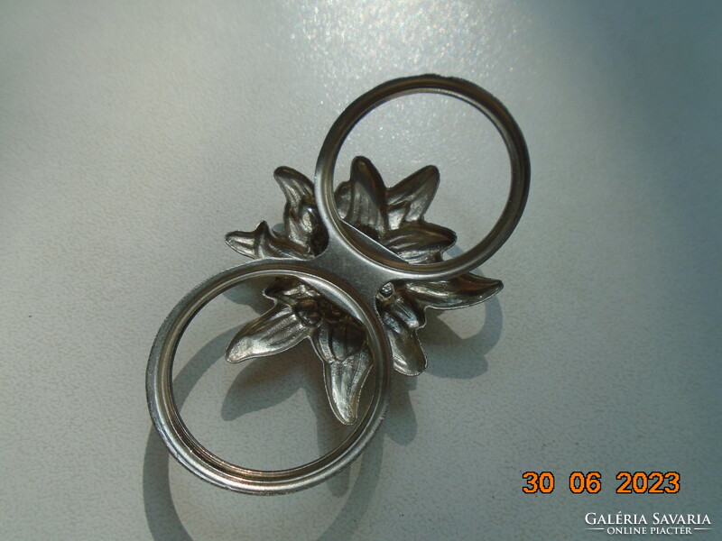 Havasi Gyopár silver-plated double scarf ring with gold tone