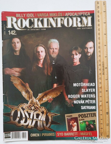Rockinform magazine 06/9 ossian slayer piramis motorhead tool billy idol satriani omen varga miklos m