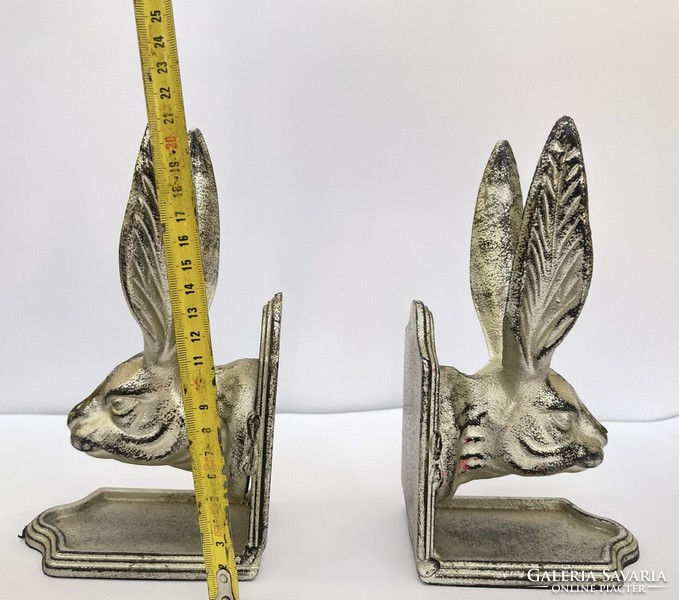 Design rare pair of rabbit head bookends