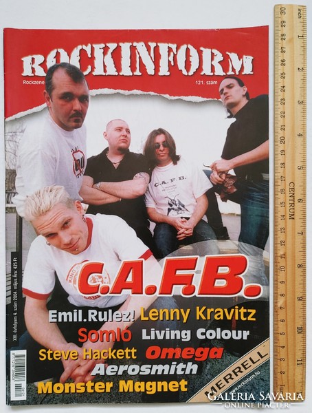 Rockinform magazin #121 2004 CAFB Omega Aerosmith Somló Nasty Savage Kravitz Living Colour Emil Rule