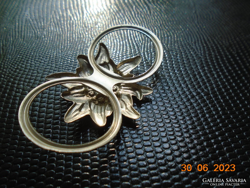 Havasi Gyopár silver-plated double scarf ring with gold tone