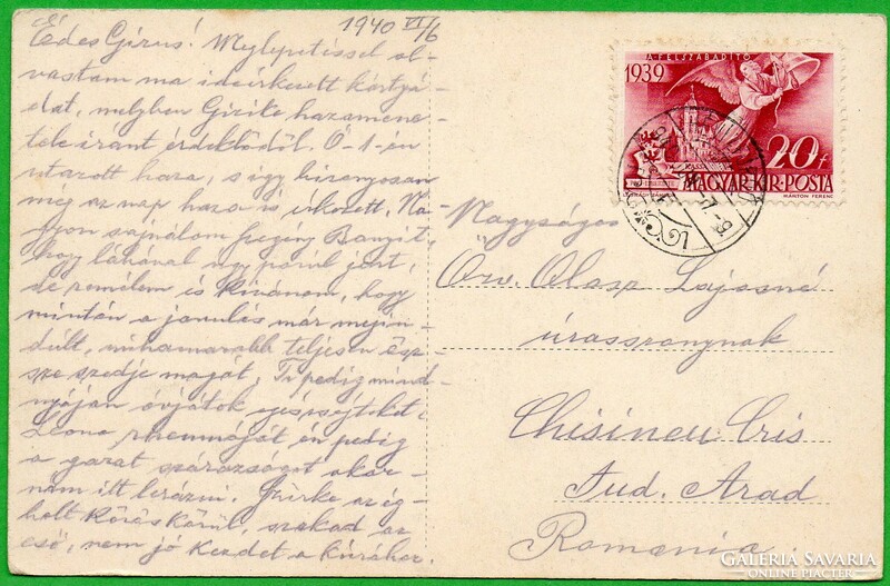 C - 025 Futott magyar képeslap   Hévíz-gyógyfürdő  1940