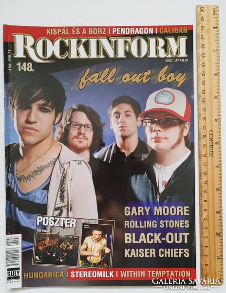 Rockinform magazine 07/4 fall out boy police hooligans small stick mastodon pendragon gary moore pain salv