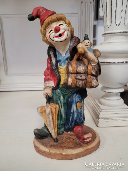 Antique art deco clown statue
