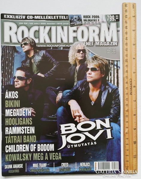 Rockinform magazin 09/12 Bon Jovi Kowalsky Rammstein Megadeth Creed Bikini Hooligans Ákos Bodom