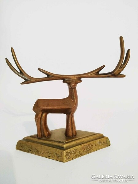 Art deco bronze deer