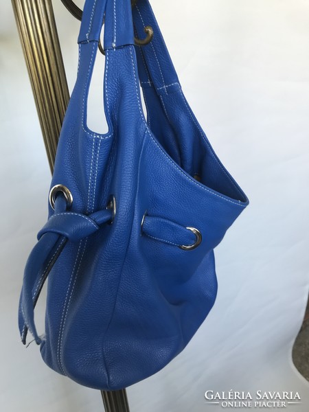 Leather bag blue