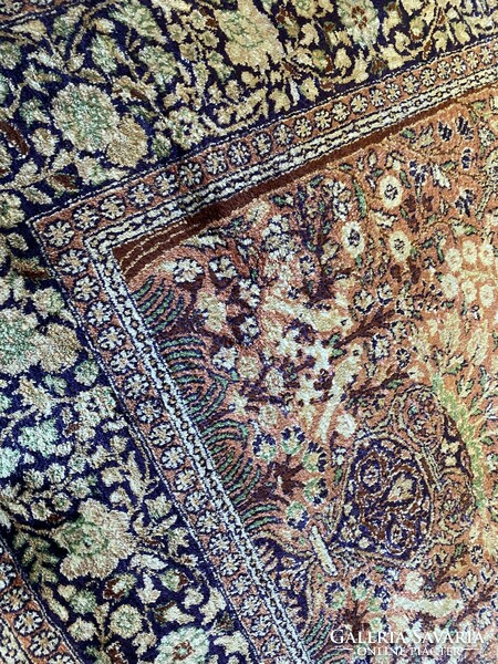 Cashmere 100% silk carpet 195x126