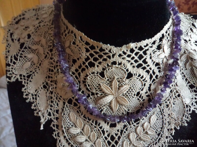 Very nice polished genuine amethyst necklace