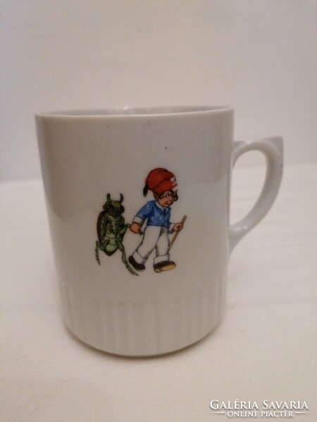 Rare Zsolnay porcelain fairy tale mug