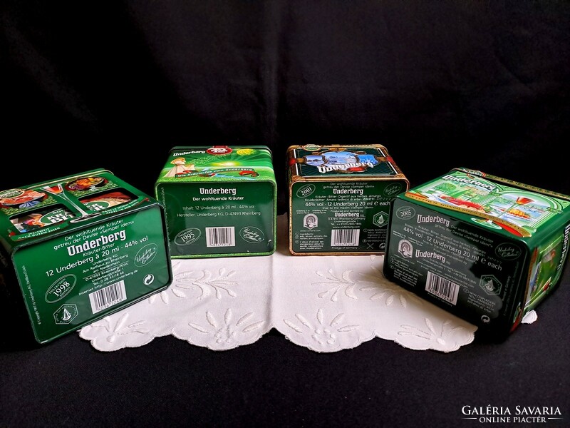Underberg bitter liqueur metal gift box with 12 bottles without drink per piece