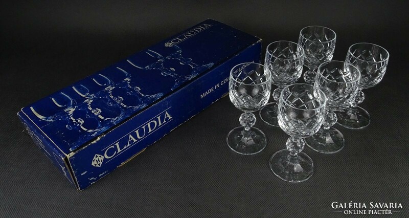 1N217 Claudia talpas likőrös pohár készlet dobozában 6 darab
