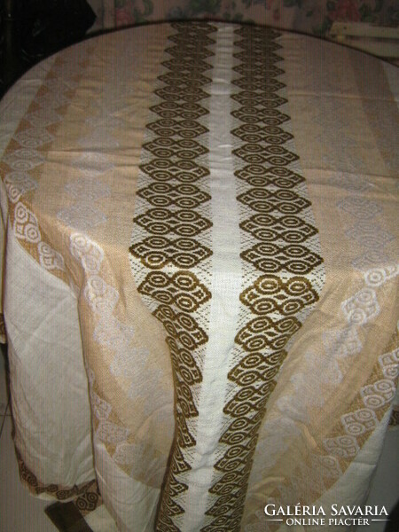 Beautiful antique elegant woven tablecloth