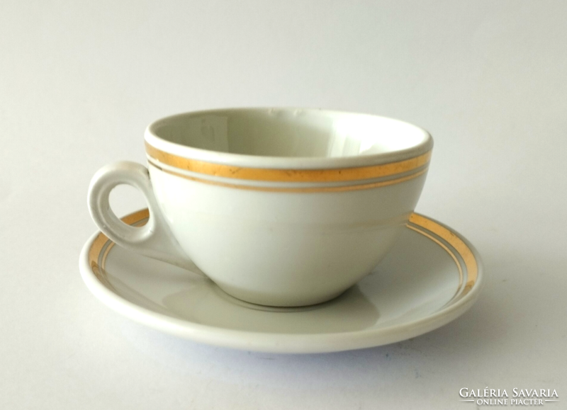 Old thick Zsolnay coffee house porcelain coffee cup