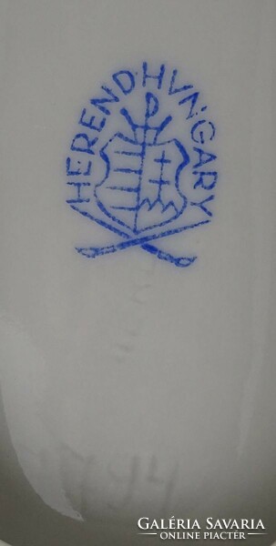 1N362 Rothschild mintás Herendi porcelán levél alakú hamutál