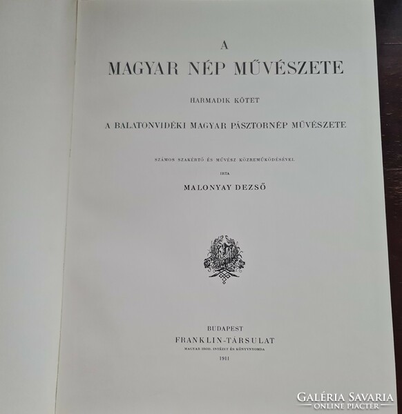 Malonyay Dezső: A magyar nép művészete I-IV. kötet
