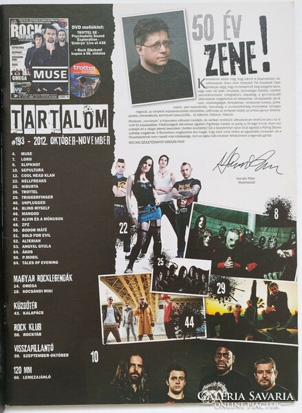 Rockinform magazin 12/10 Muse Slipknot Trivium Soulfly Aldrich Sepultura Blind Myself Trottel Ákos