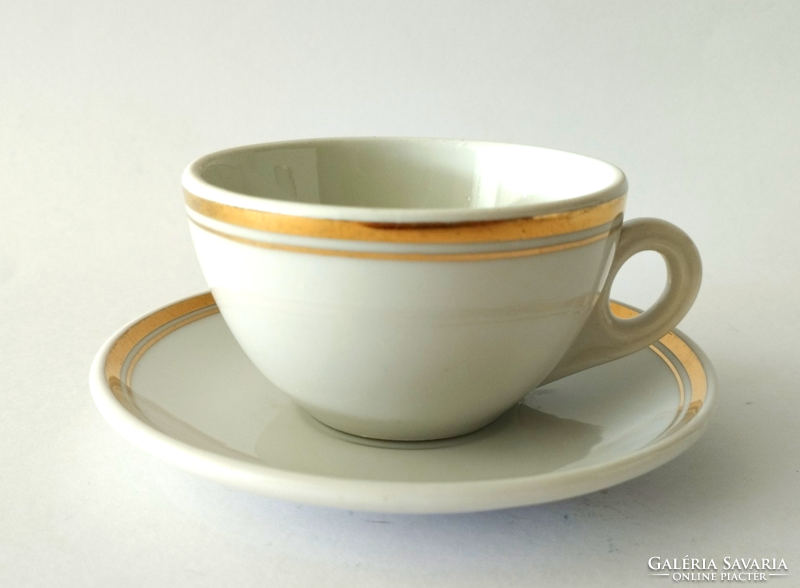 Old thick Zsolnay coffee house porcelain coffee cup