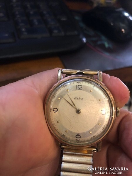 Eska men's Swiss watch from the ii. From the time of Vh, in working condition.