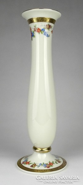 1N364 Nagyméretű aranyozott vajszínű Rosenthal porcelán váza szálváza 30.5 cm